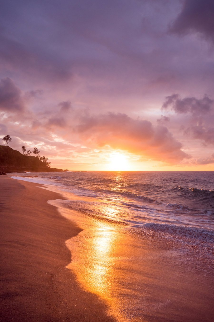 Grenada beach at sunset